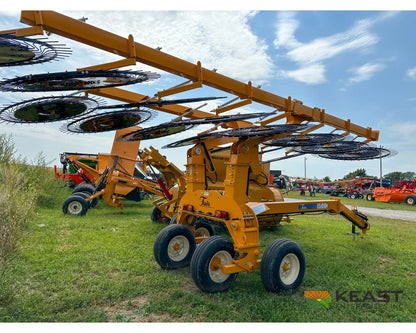 Fair 1500 15 Wheel Hay Rake 28’ Working Width 60’’ Wheels 3 in 1 Turn Fluff and Merge - Hay Rakes