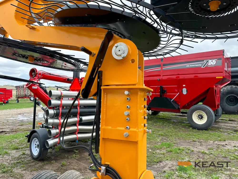 Fair 1500 15 Wheel Hay Rake - 28’ Working Width 60’’ Wheels 3 in 1 Turn Fluff and Merge Hay Rakes