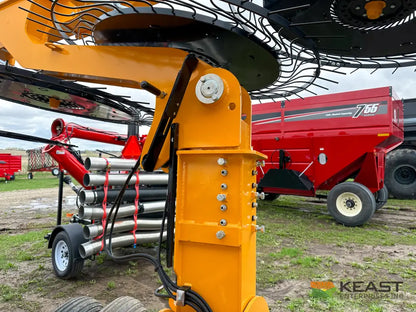Fair 1500 15 Wheel Hay Rake - 28’ Working Width 60’’ Wheels 3 in 1 Turn Fluff and Merge Hay Rakes