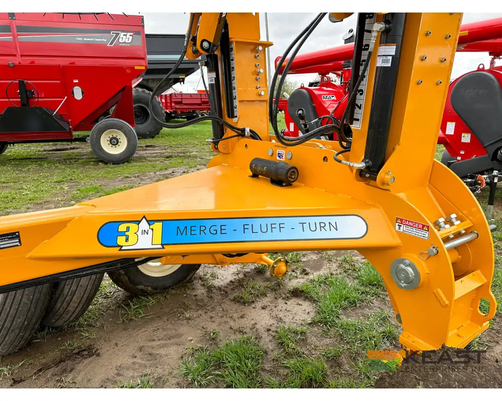 Fair 1500 15 Wheel Hay Rake - 28’ Working Width 60’’ Wheels 3 in 1 Turn Fluff and Merge Hay Rakes