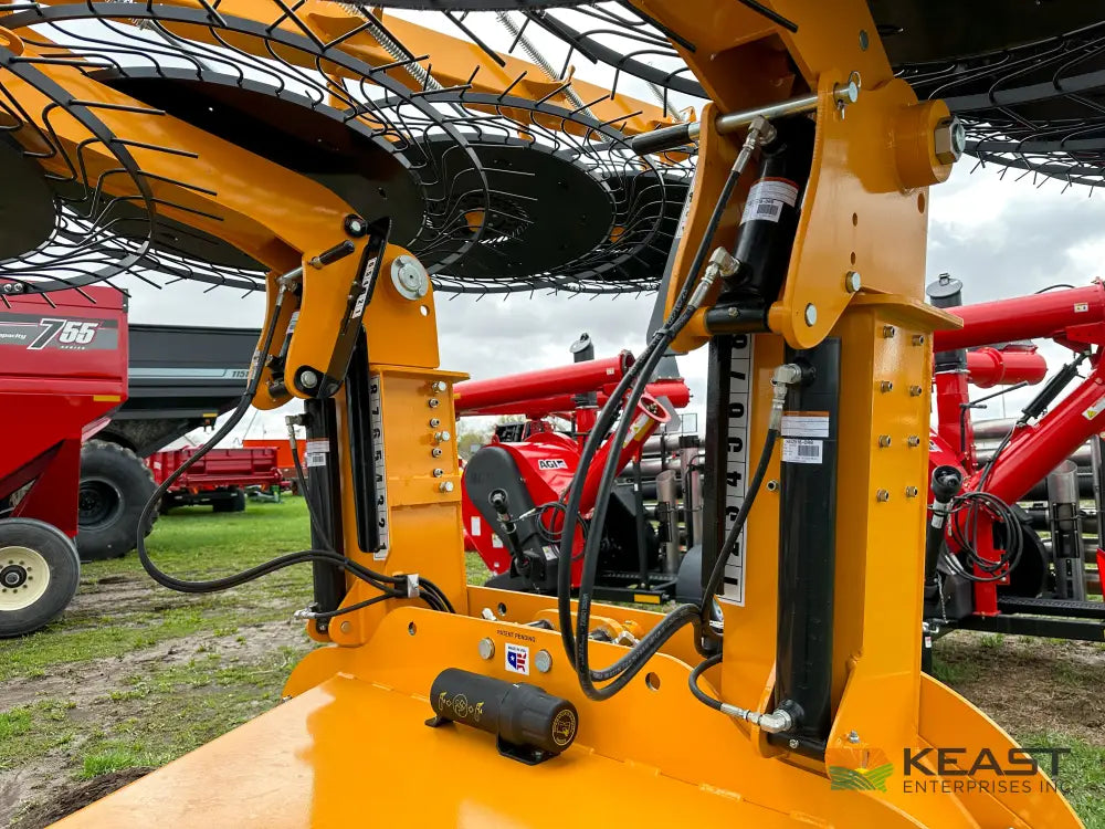 Fair 1500 15 Wheel Hay Rake - 28’ Working Width 60’’ Wheels 3 in 1 Turn Fluff and Merge Hay Rakes
