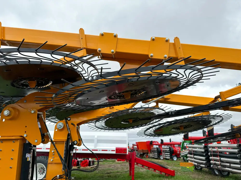 Fair 1500 15 Wheel Hay Rake - 28’ Working Width 60’’ Wheels 3 in 1 Turn Fluff and Merge Hay Rakes