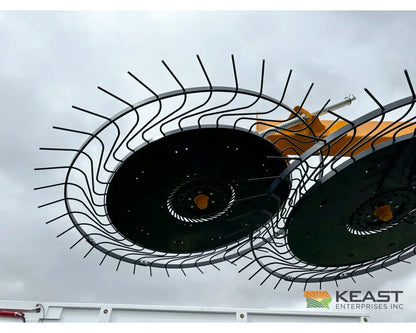 Fair 1500 15 Wheel Hay Rake - 28’ Working Width 60’’ Wheels 3 in 1 Turn Fluff and Merge Hay Rakes