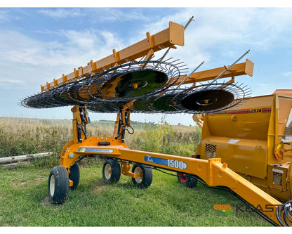 Fair 1500 15 Wheel Hay Rake 28’ Working Width 60’’ Wheels 3 in 1 Turn Fluff and Merge - Hay Rakes