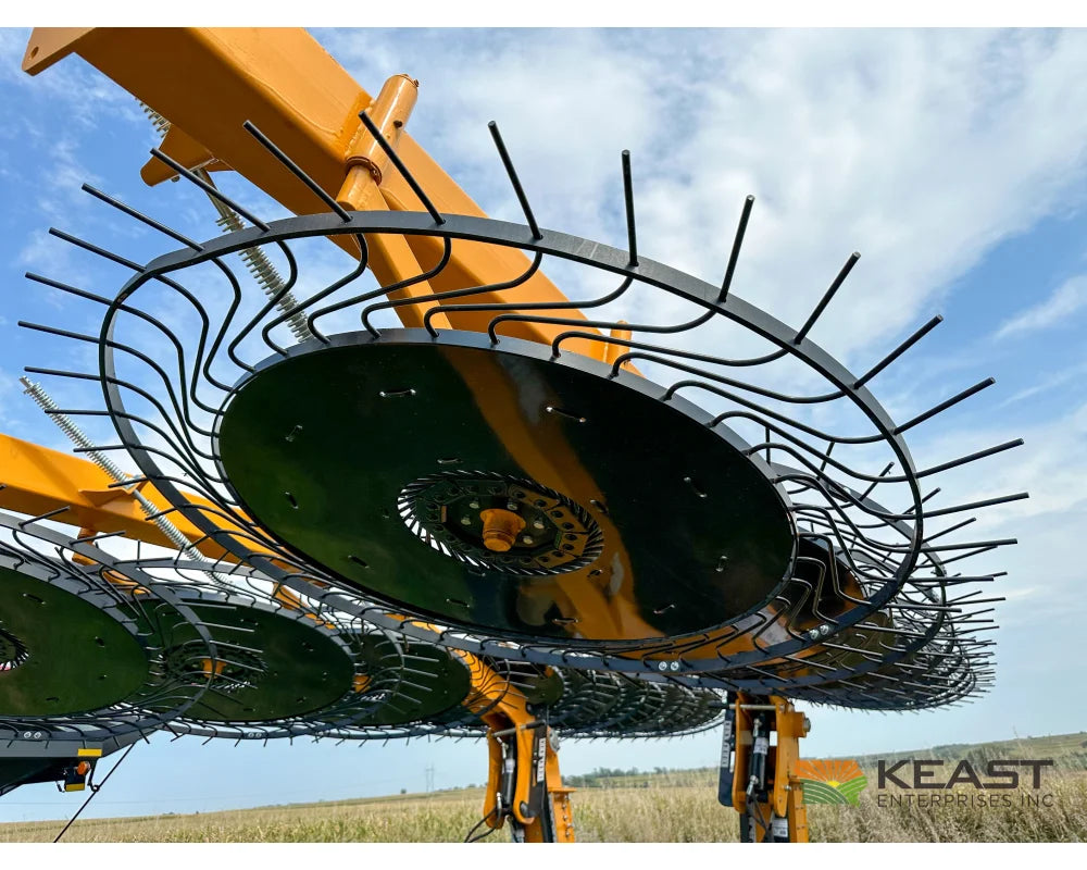 Fair 1500 15 Wheel Hay Rake 28’ Working Width 60’’ Wheels 3 in 1 Turn Fluff and Merge - Hay Rakes