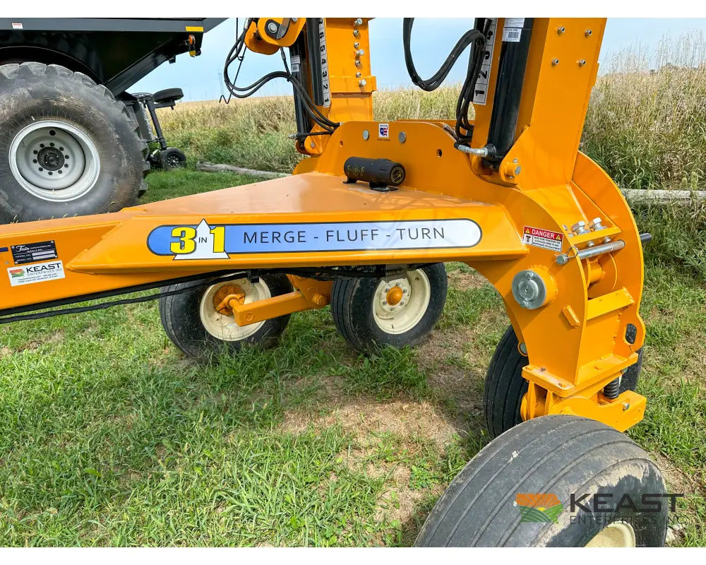 Fair 1500 15 Wheel Hay Rake 28’ Working Width 60’’ Wheels 3 in 1 Turn Fluff and Merge - Hay Rakes
