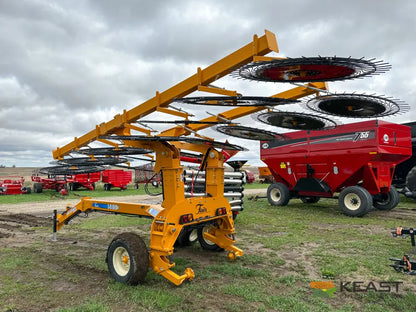 Fair 1500 15 Wheel Hay Rake - 28’ Working Width 60’’ Wheels 3 in 1 Turn Fluff and Merge Hay Rakes