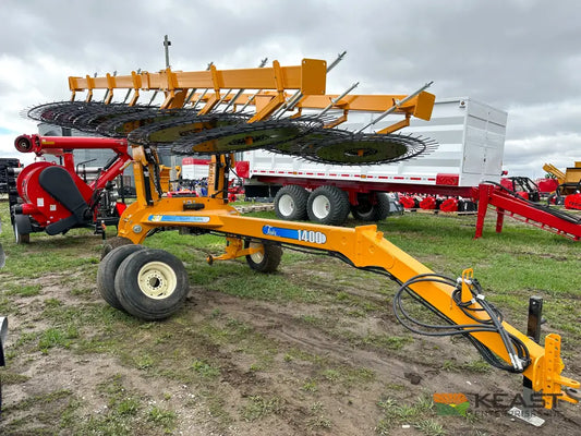 Fair 1500 15 Wheel Hay Rake - 28’ Working Width 60’’ Wheels 3 in 1 Turn Fluff and Merge Hay Rakes