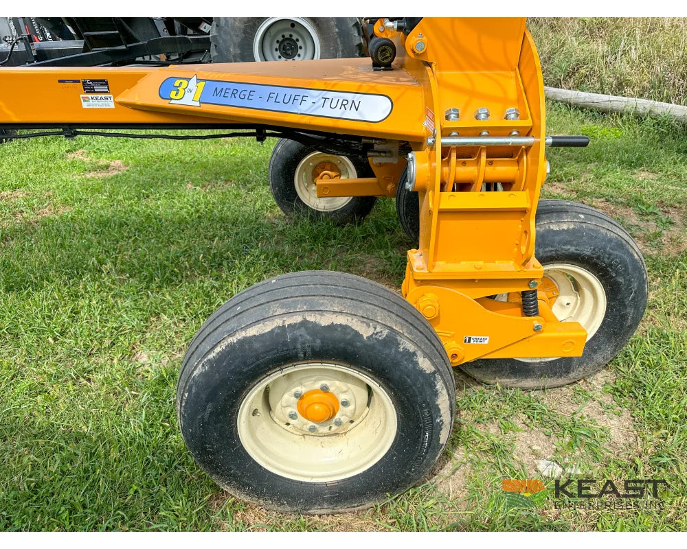 Fair 1500 15 Wheel Hay Rake 28’ Working Width 60’’ Wheels 3 in 1 Turn Fluff and Merge - Hay Rakes