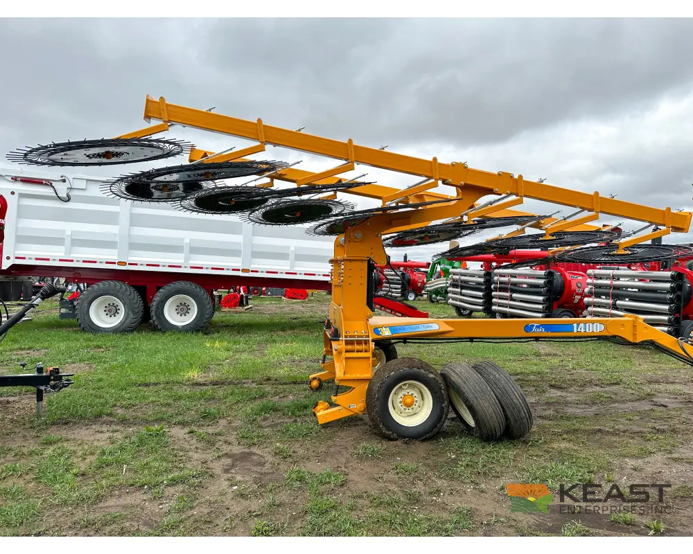 Fair 1500 15 Wheel Hay Rake - 28’ Working Width 60’’ Wheels 3 in 1 Turn Fluff and Merge Hay Rakes