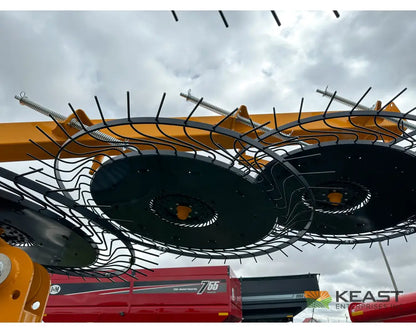 Fair 1500 15 Wheel Hay Rake - 28’ Working Width 60’’ Wheels 3 in 1 Turn Fluff and Merge Hay Rakes
