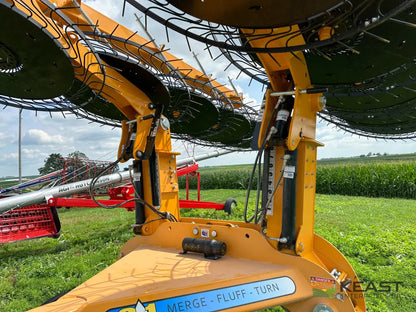 Fair 1700 17 Wheel Hay Rake - 32’ Working Width 60’’ Wheels 3 in 1 Turn Fluff and Merge Hay Rakes