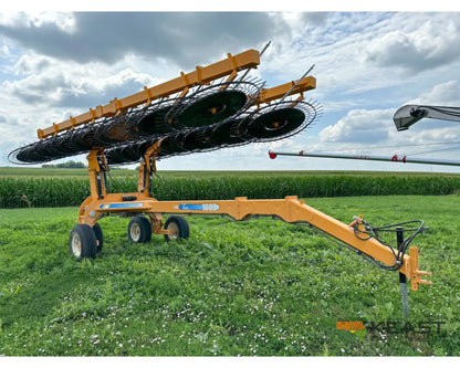 Fair 1700 17 Wheel Hay Rake - 32’ Working Width 60’’ Wheels 3 in 1 Turn Fluff and Merge Hay Rakes
