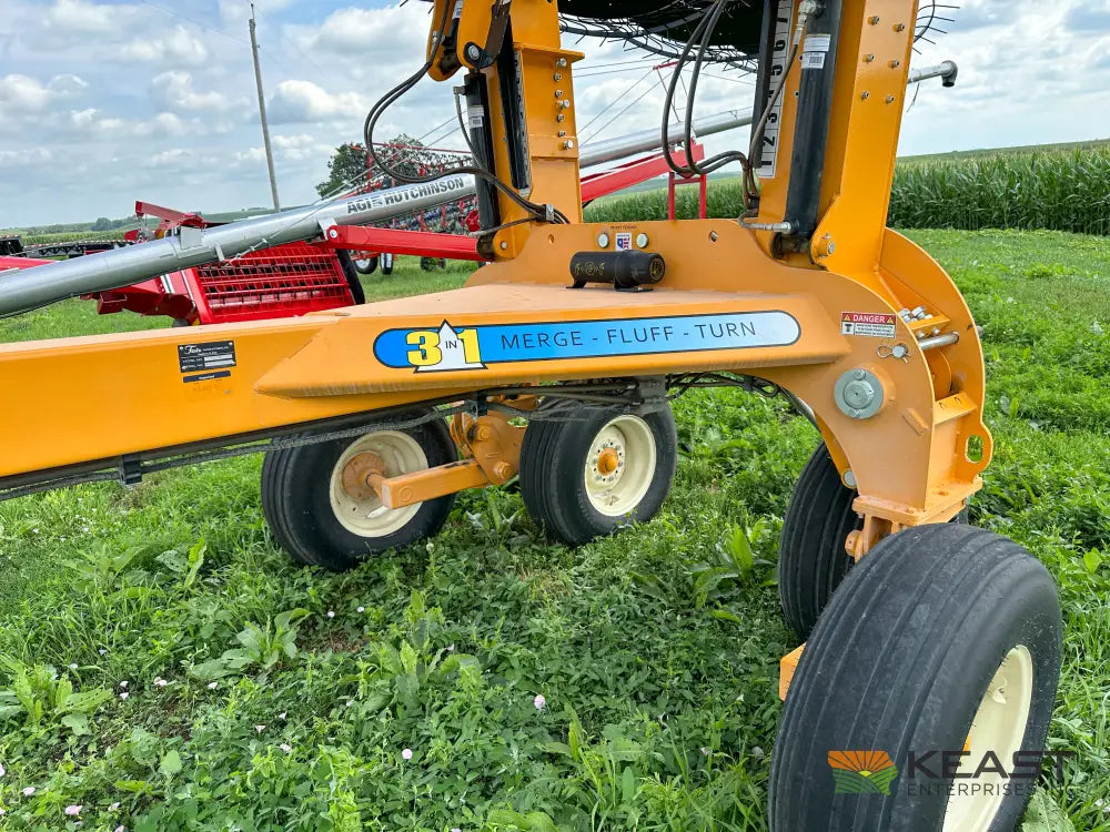 Fair 1700 17 Wheel Hay Rake - 32’ Working Width 60’’ Wheels 3 in 1 Turn Fluff and Merge Hay Rakes