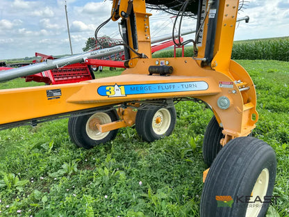 Fair 1700 17 Wheel Hay Rake - 32’ Working Width 60’’ Wheels 3 in 1 Turn Fluff and Merge Hay Rakes