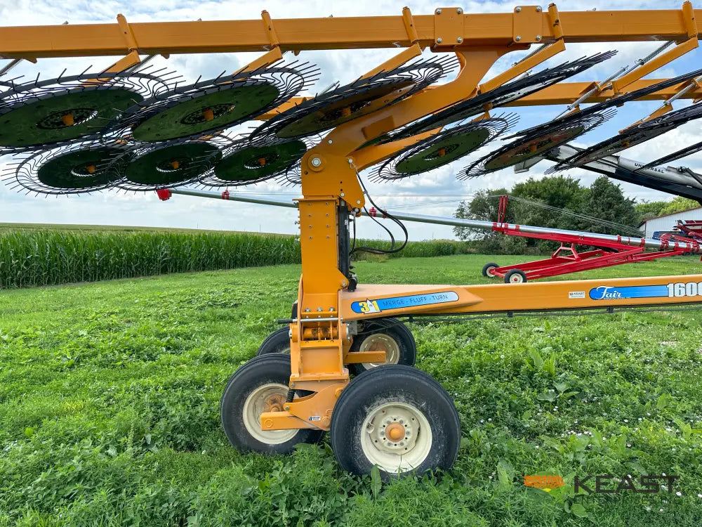 Fair 1700 17 Wheel Hay Rake - 32’ Working Width 60’’ Wheels 3 in 1 Turn Fluff and Merge Hay Rakes