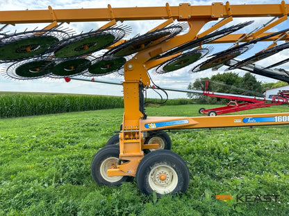 Fair 1700 17 Wheel Hay Rake - 32’ Working Width 60’’ Wheels 3 in 1 Turn Fluff and Merge Hay Rakes