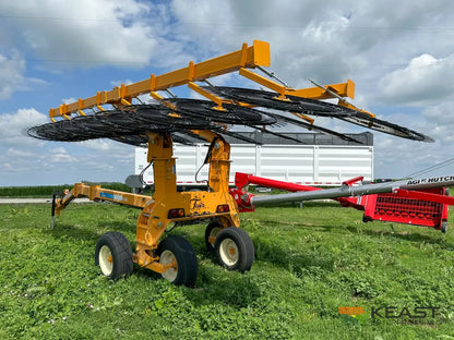 Fair 1700 17 Wheel Hay Rake - 32’ Working Width 60’’ Wheels 3 in 1 Turn Fluff and Merge Hay Rakes