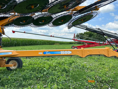 Fair 1700 17 Wheel Hay Rake - 32’ Working Width 60’’ Wheels 3 in 1 Turn Fluff and Merge Hay Rakes