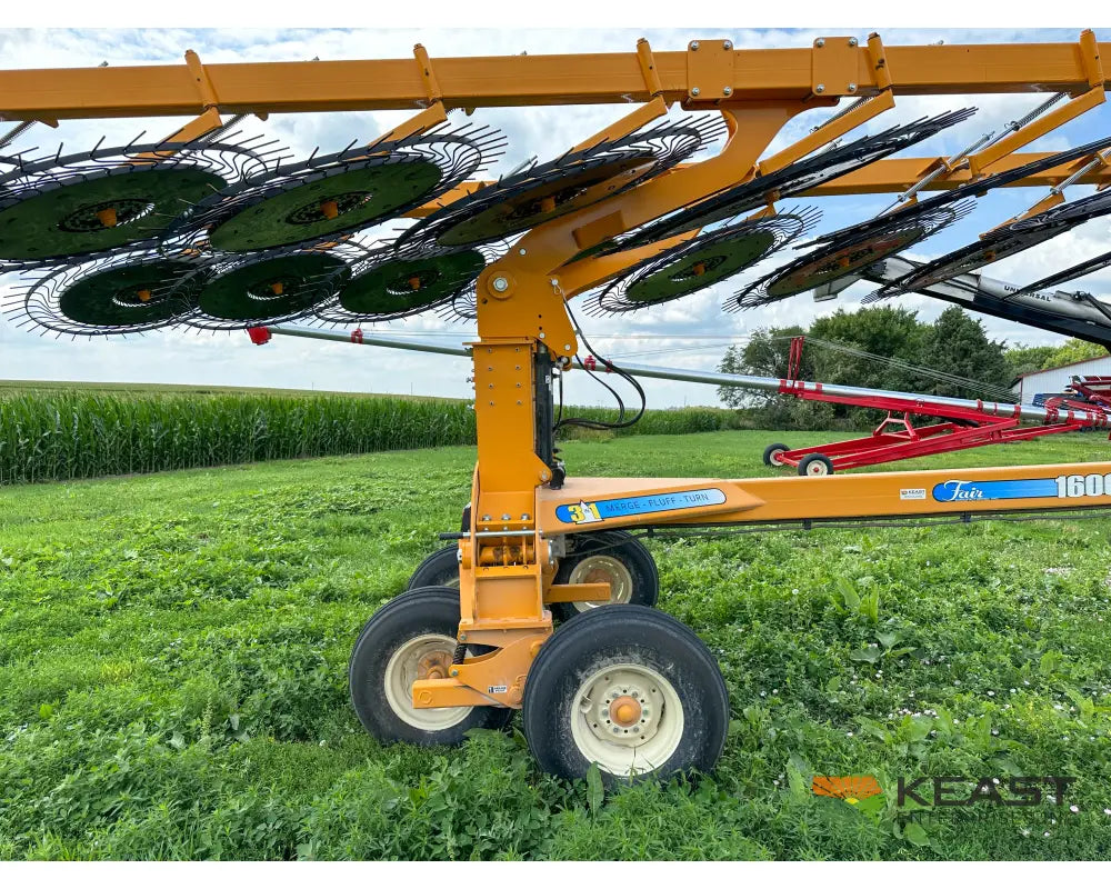 Fair 1700 17 Wheel Hay Rake - 32’ Working Width 60’’ Wheels 3 in 1 Turn Fluff and Merge Hay Rakes