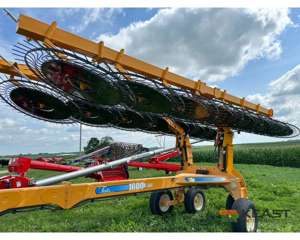 Fair 1700 17 Wheel Hay Rake - 32’ Working Width 60’’ Wheels 3 in 1 Turn Fluff and Merge Hay Rakes