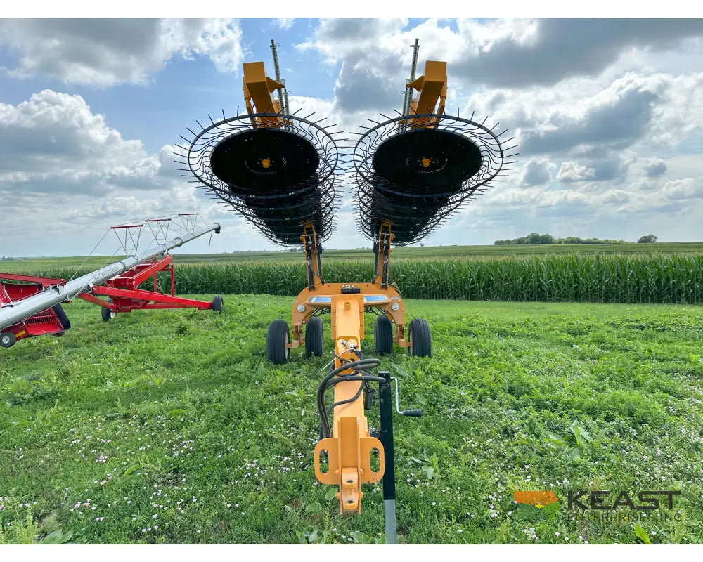 Fair 1700 17 Wheel Hay Rake - 32’ Working Width 60’’ Wheels 3 in 1 Turn Fluff and Merge Hay Rakes