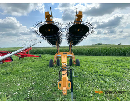 Fair 1700 17 Wheel Hay Rake - 32’ Working Width 60’’ Wheels 3 in 1 Turn Fluff and Merge Hay Rakes