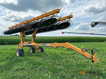 Fair 1700 17 Wheel Hay Rake - 32’ Working Width 60’’ Wheels 3 in 1 Turn Fluff and Merge Hay Rakes