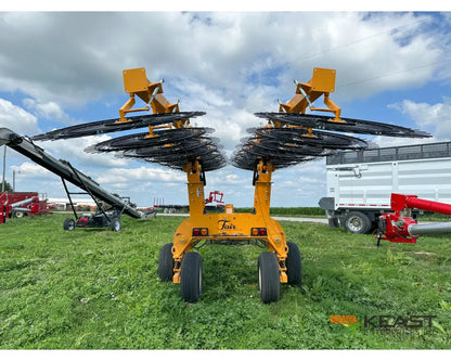 Fair 1700 17 Wheel Hay Rake - 32’ Working Width 60’’ Wheels 3 in 1 Turn Fluff and Merge Hay Rakes