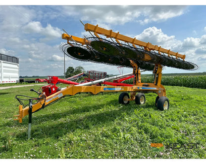 Fair 1700 17 Wheel Hay Rake - 32’ Working Width 60’’ Wheels 3 in 1 Turn Fluff and Merge Hay Rakes