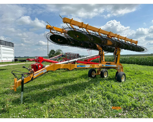 Fair 1700 17 Wheel Hay Rake - 32’ Working Width 60’’ Wheels 3 in 1 Turn Fluff and Merge Hay Rakes