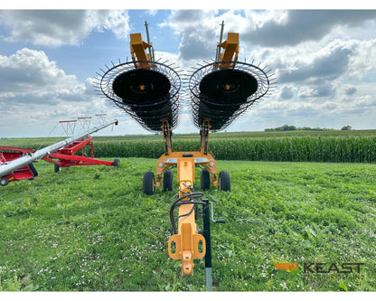 Fair 1700 17 Wheel Hay Rake - 32’ Working Width 60’’ Wheels 3 in 1 Turn Fluff and Merge Hay Rakes