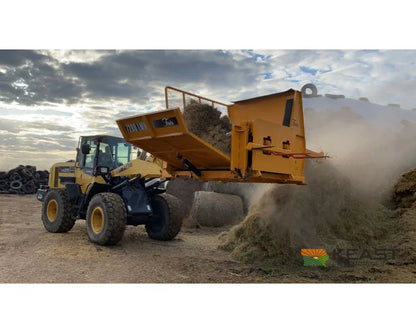 Fair Mfg 7200 LMH Payloader Bale Processor 98’’ Working Width 3 Bale Capacity Bale Processors