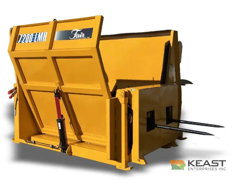 Fair Mfg 7200 LMH Payloader Bale Processor 98’’ Working Width 3 Bale Capacity Bale Processors