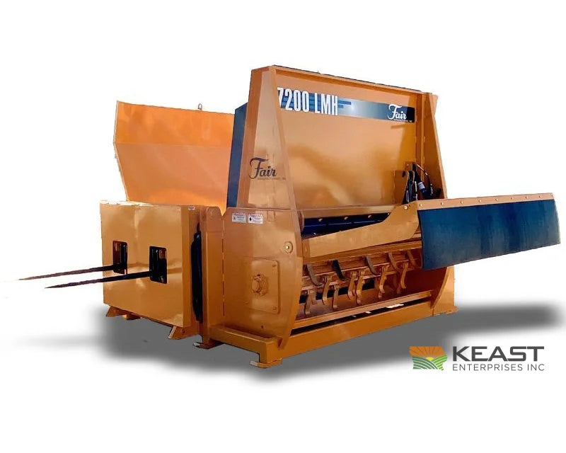 Fair Mfg 7200 LMH Payloader Bale Processor 98’’ Working Width 3 Bale Capacity Bale Processors