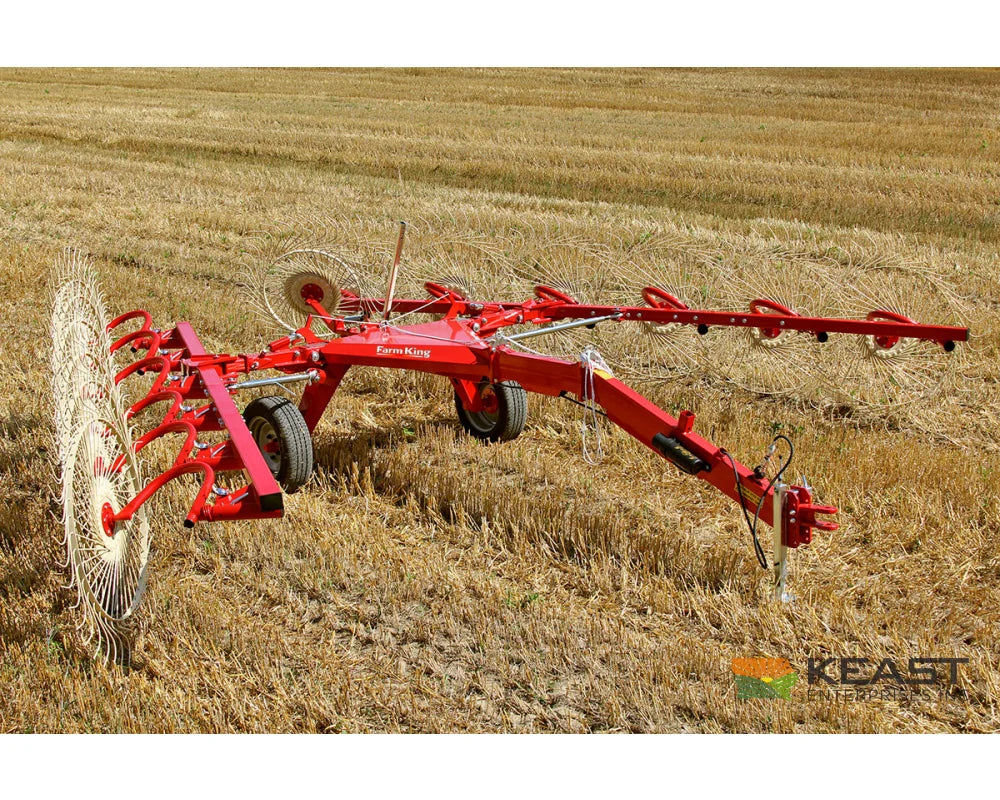 Farm King Bat Rake RB8FK / RB10FK / RB12FK 8-12 Wheel 16’-24’ Working Width Hay Rakes