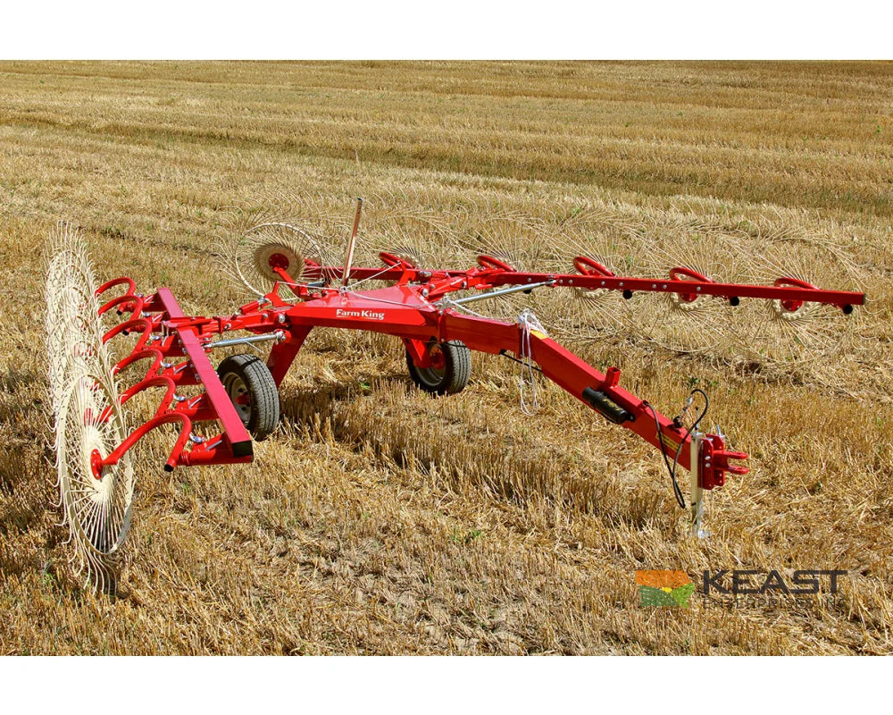 Farm King Bat Rake RB8FK / RB10FK / RB12FK 8-12 Wheel 16’-24’ Working Width Hay Rakes