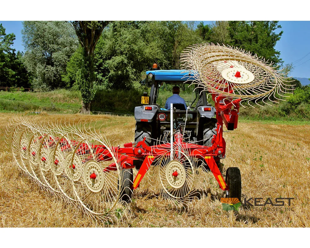Farm King Bat Rake RB8FK / RB10FK / RB12FK 8-12 Wheel 16’-24’ Working Width Hay Rakes