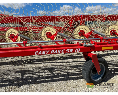 Farm King Easy Rake Superstar ERS16 / ERS18 / ERS20 16-20 Wheels 32’-38’ Working Width 9.2’ Transport Width Hay Rakes