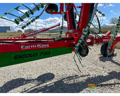 Farm King ENO780FK Twin Rotary Rake 23’–26.5’ Adjustable Working Width Hay Rakes