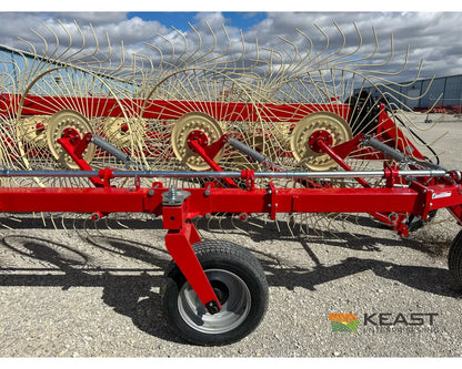 Farm King TVR12 / TVR14 Field Rake 12-14 Wheels 24’-27’ Working Width 8.5’ Transport Width Hay Rakes