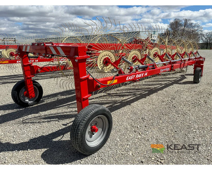 Farm King TVR12 / TVR14 Field Rake 12-14 Wheels 24’-27’ Working Width 8.5’ Transport Width Hay Rakes