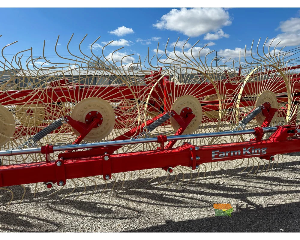 Farm King TVR12 / TVR14 Field Rake 12-14 Wheels 24’-27’ Working Width 8.5’ Transport Width Hay Rakes