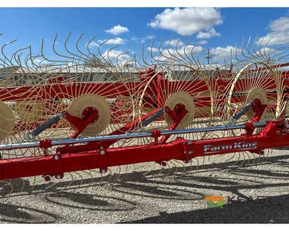 Farm King TVR12 / TVR14 Field Rake 12-14 Wheels 24’-27’ Working Width 8.5’ Transport Width Hay Rakes