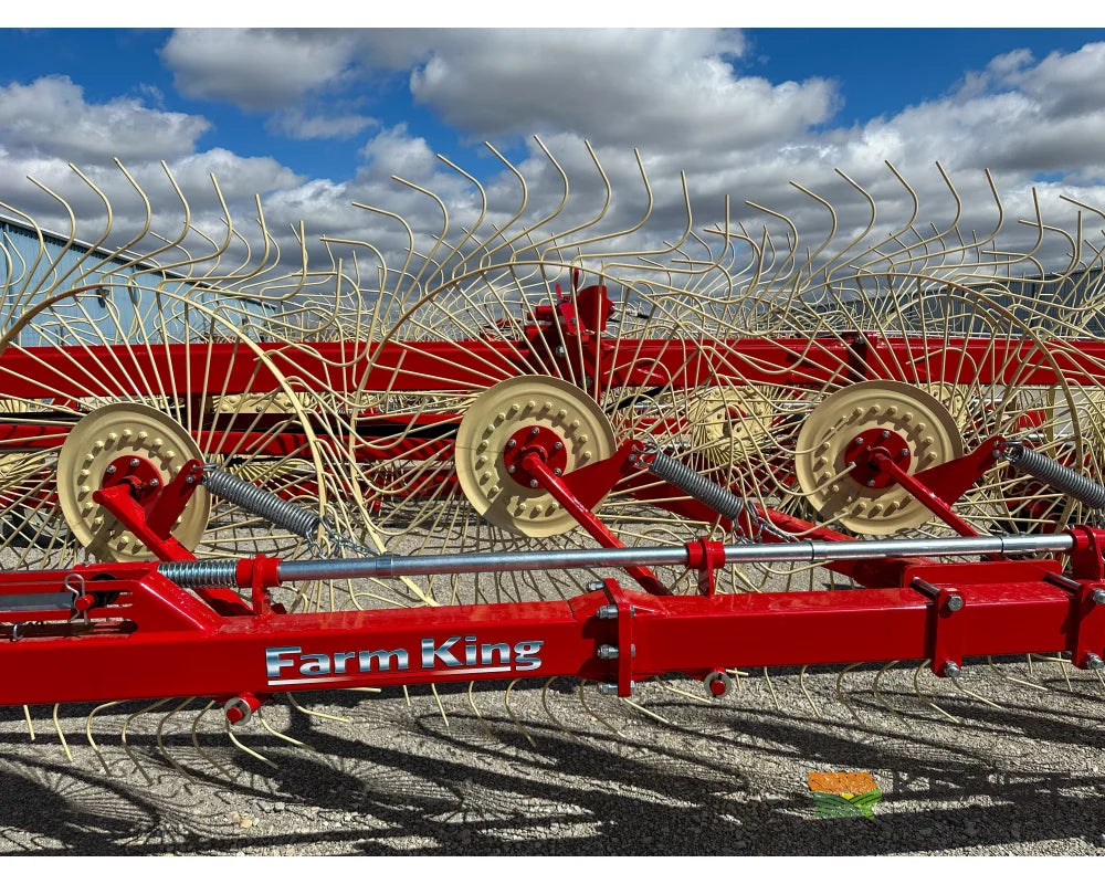 Farm King TVR12 / TVR14 Field Rake 12-14 Wheels 24’-27’ Working Width 8.5’ Transport Width Hay Rakes