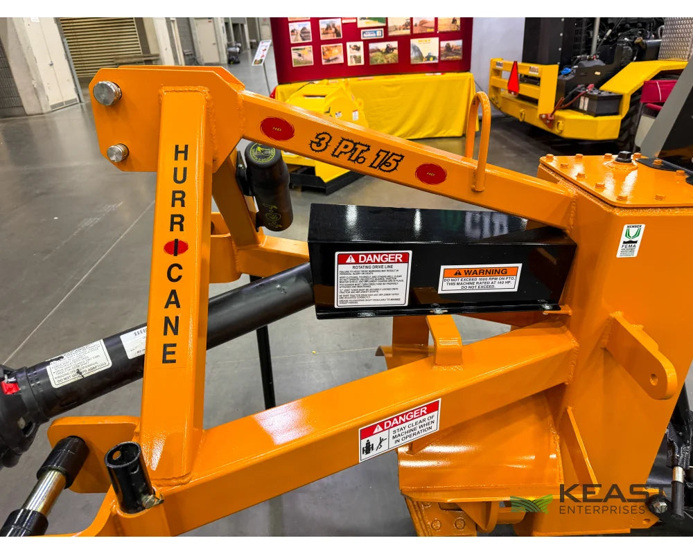 Hurricane Ditcher 3-PT 15 15’’ Cut Width Cat II/III Quick Hitch Rotary Ditchers