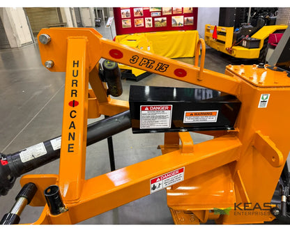 Hurricane Ditcher 3-PT 15 15’’ Cut Width Cat II/III Quick Hitch Rotary Ditchers