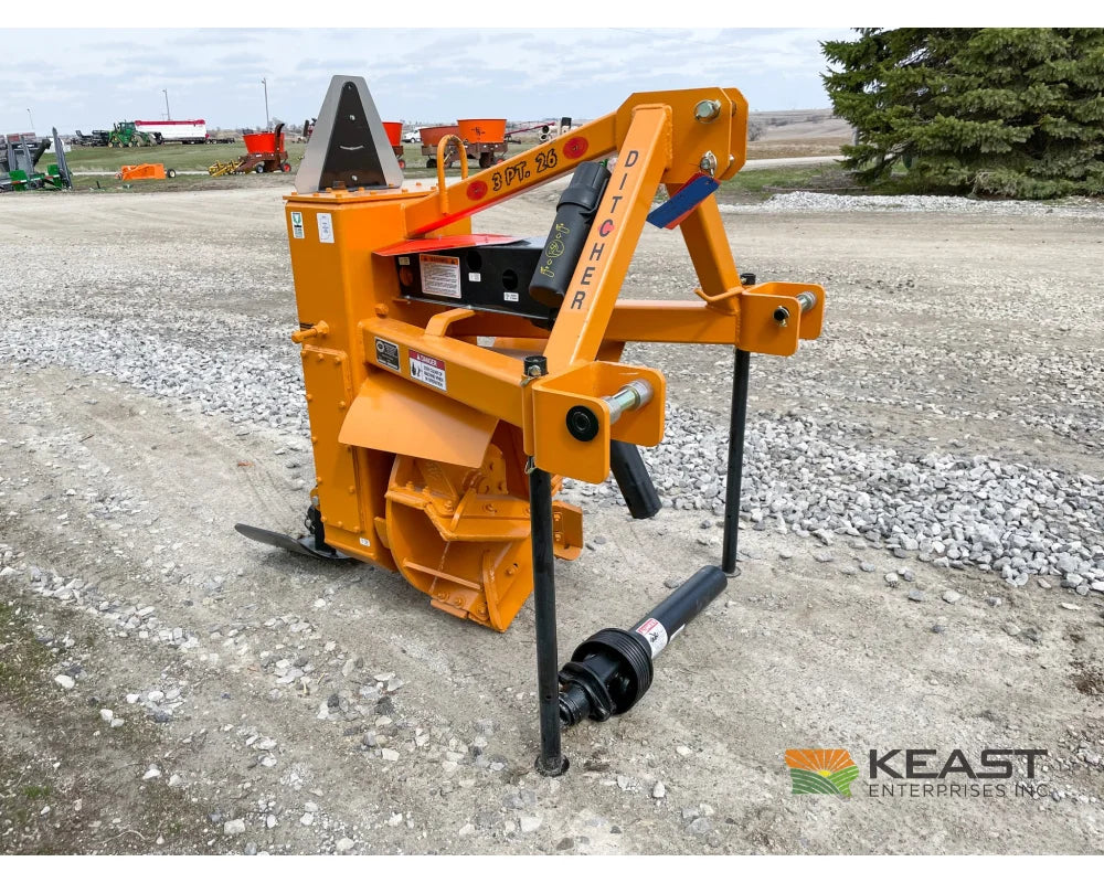 Hurricane Ditcher 3PT26 Ditcher - 5 Hard Surfaced Paddles 26’’ Impeller Rotary Ditchers