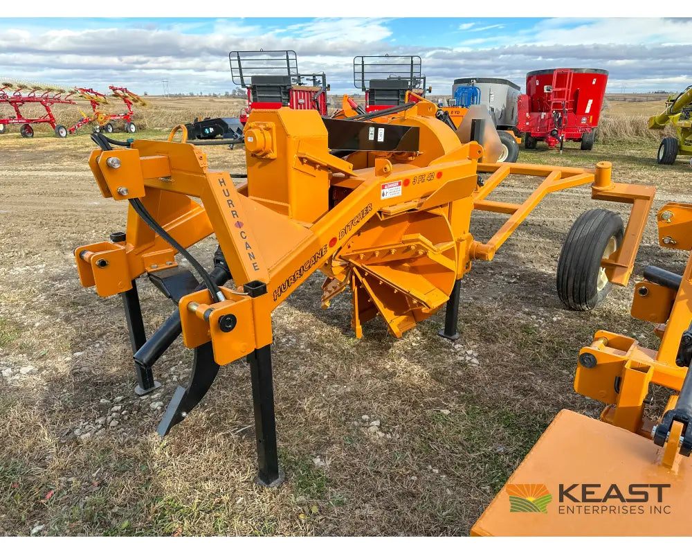 Hurricane Ditcher 3-PT 42 Rotary Ditcher Double Tailwheel Standard Ripper Shank Rotary Ditchers