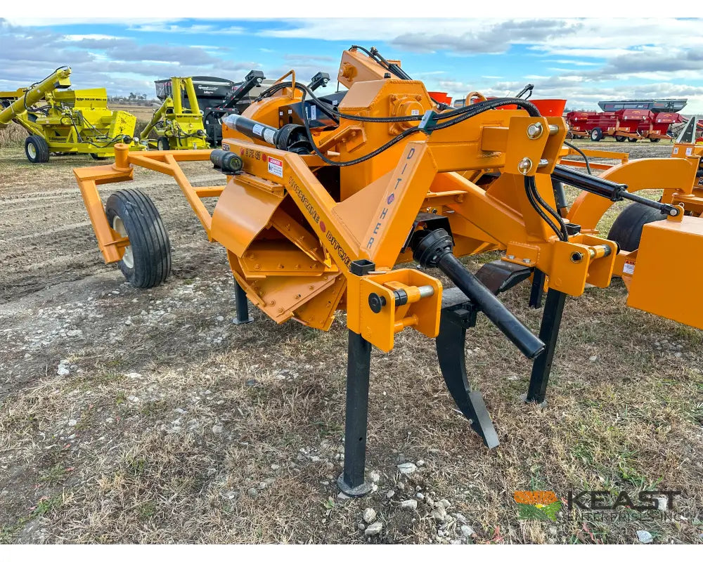 Hurricane Ditcher 3-PT 42 Rotary Ditcher Double Tailwheel Standard Ripper Shank Rotary Ditchers